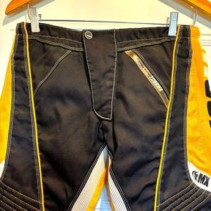 Thor Racing Pants Boys Youth 24 BMX Motorcross Moto Black Yellow Athletic Race
